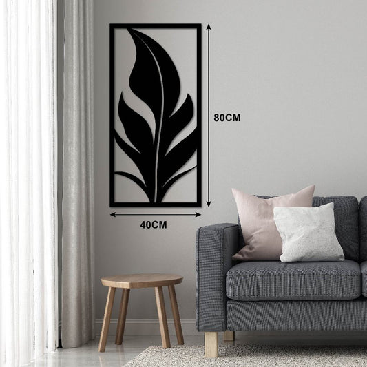 Black 3D Leaf Art Wall Decoration