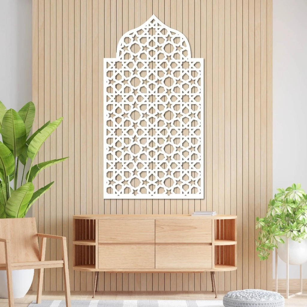 White Mihrab 3D Islamic Decoration Wall Panel