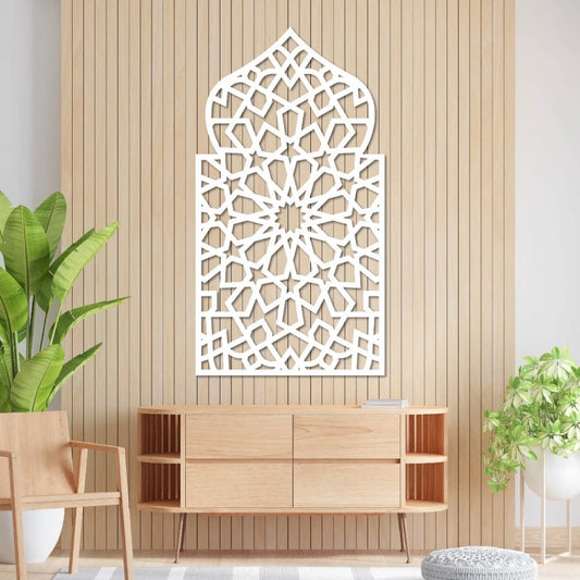 White Mihrab 3D Islamic Decoration Wall Panel