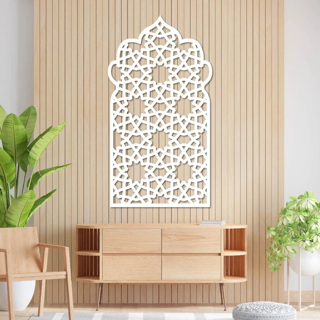 White Mihrab 3D Islamic Decoration Wall Panel