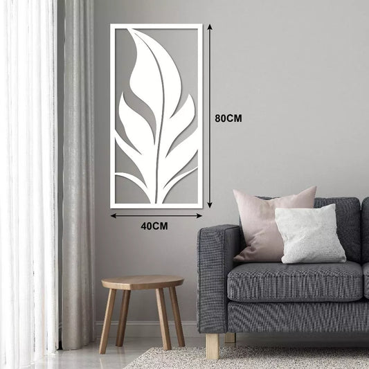 White 3D Leaf Art Wall Decoration