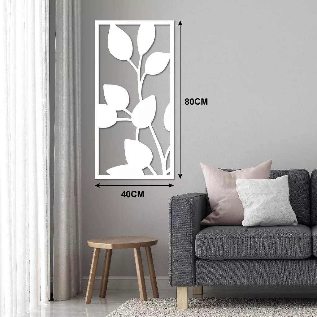 White 3D Leaf Art Wall Decoration