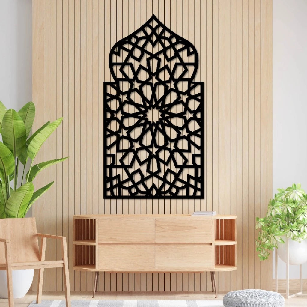 Black Mihrab 3D Islamic Decoration Wall Panel