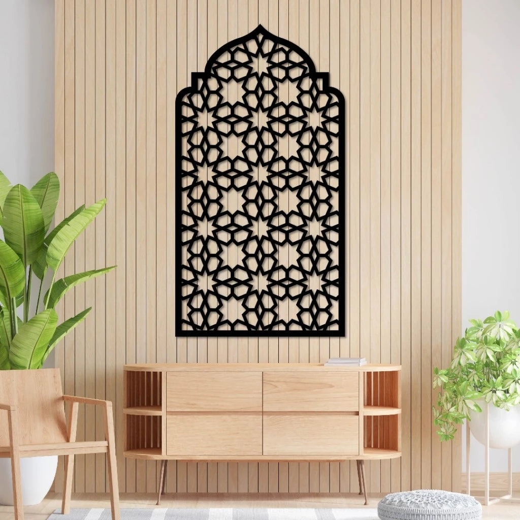 Black Mihrab 3D Islamic Decoration Wall Panel