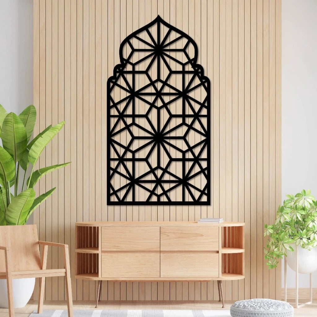 Black Mihrab 3D Islamic Decoration Wall Panel