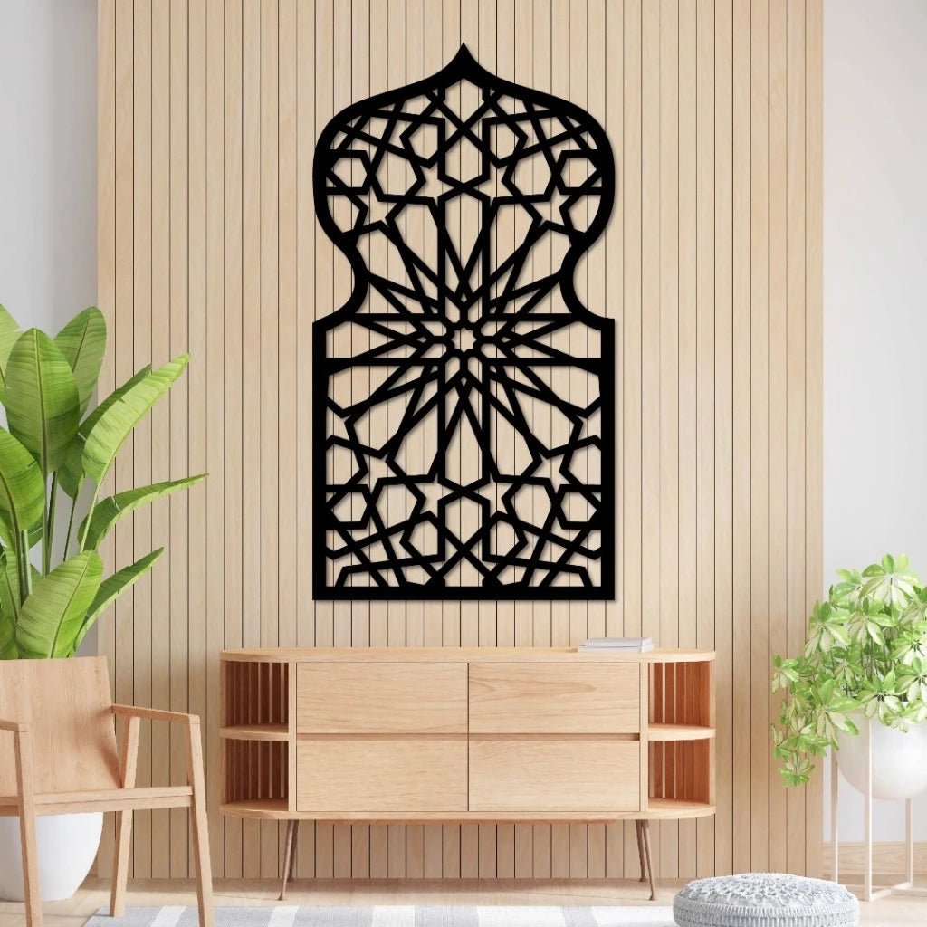 Black Mihrab 3D Islamic Decoration Wall Panel