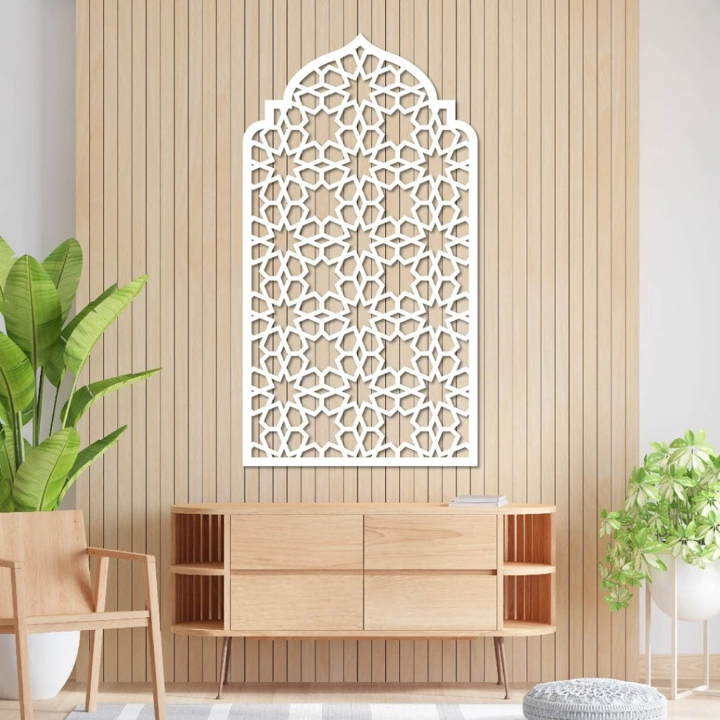 White Mihrab 3D Islamic Decoration Wall Panel