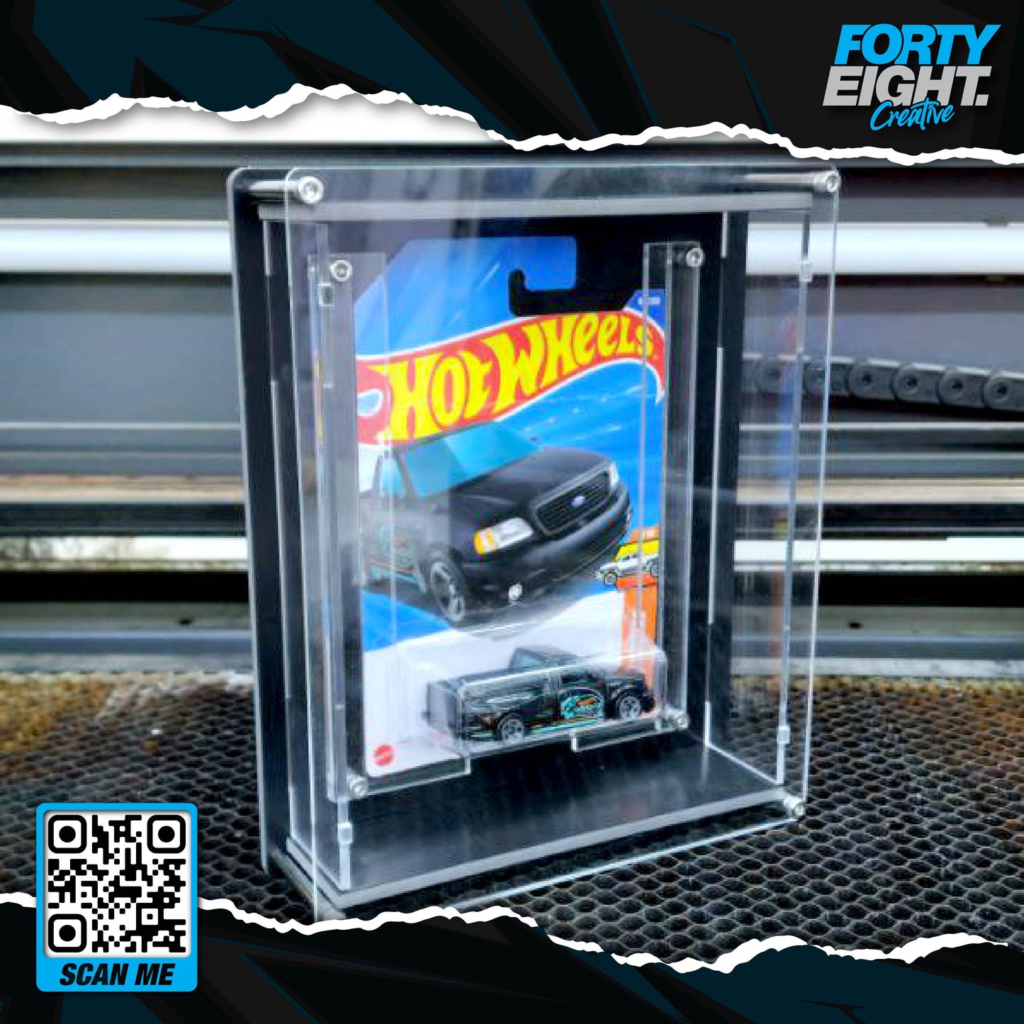 Acrylic Hotwheels Mainline Size Card Display Box