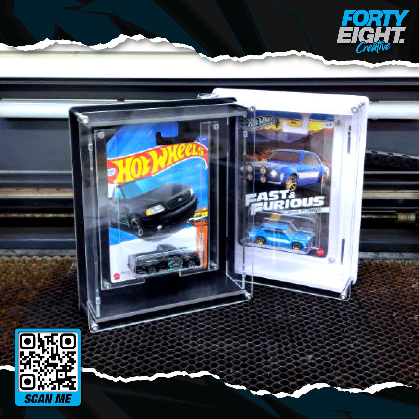 Acrylic Hotwheels Mainline Size Card Display Box