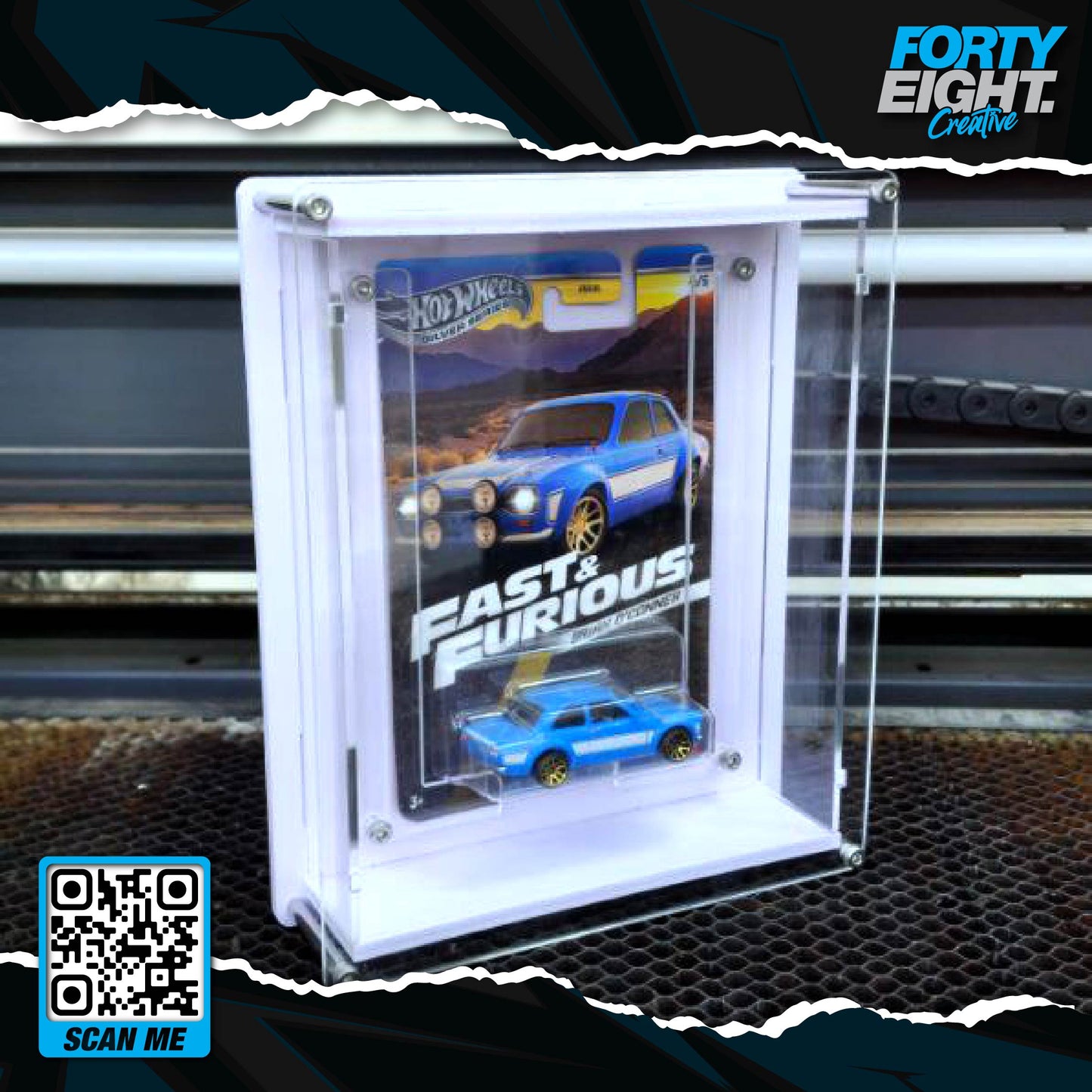 Acrylic Hotwheels Mainline Size Card Display Box