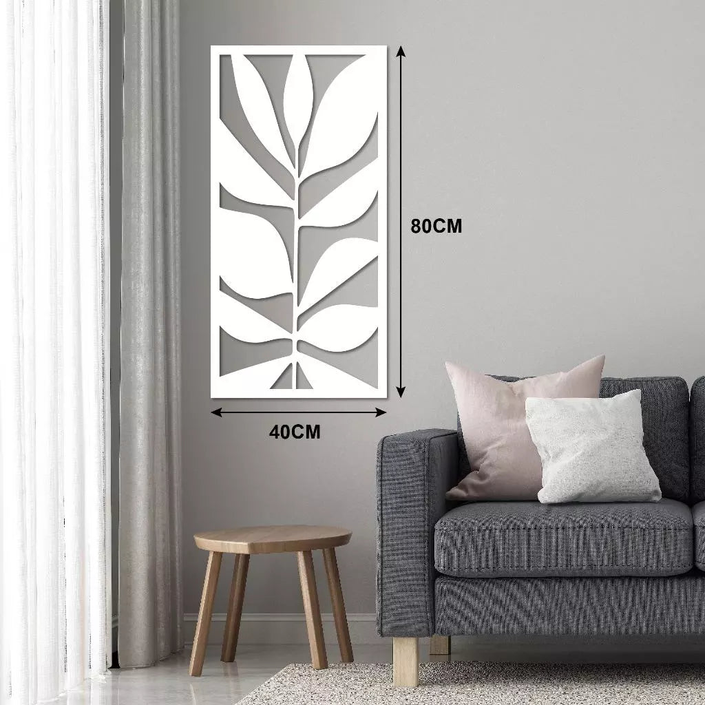 White 3D Leaf Art Wall Decoration